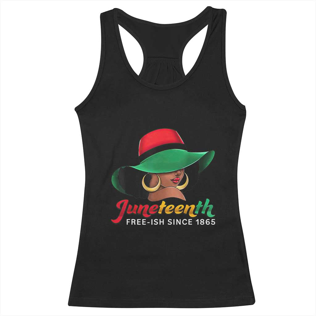 Juneteenth 1865 Racerback Tank Top Celebrating Black Freedom Day TS01 Black Print Your Wear