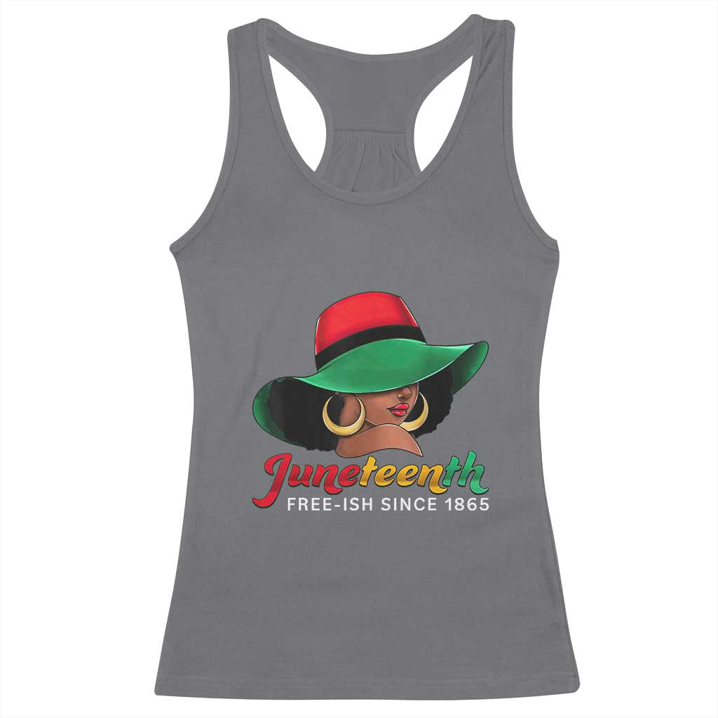 Juneteenth 1865 Racerback Tank Top Celebrating Black Freedom Day TS01 Charcoal Print Your Wear