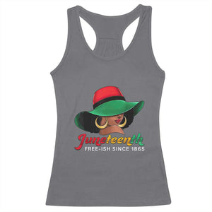 Juneteenth 1865 Racerback Tank Top Celebrating Black Freedom Day TS01 Charcoal Print Your Wear