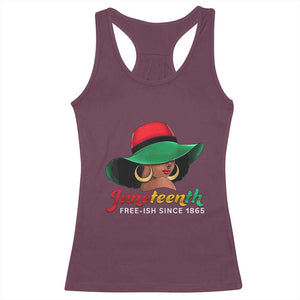 Juneteenth 1865 Racerback Tank Top Celebrating Black Freedom Day TS01 Maroon Print Your Wear