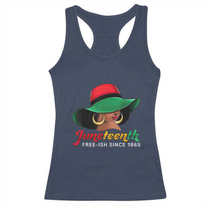 Juneteenth 1865 Racerback Tank Top Celebrating Black Freedom Day TS01 Navy Print Your Wear