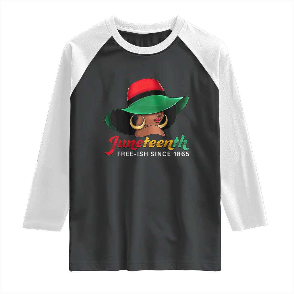 Juneteenth 1865 Raglan Shirt Celebrating Black Freedom Day TS01 Black White Print Your Wear
