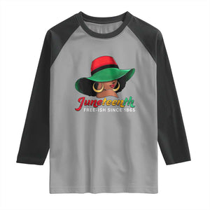 Juneteenth 1865 Raglan Shirt Celebrating Black Freedom Day TS01 Sport Gray Black Print Your Wear