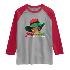 Juneteenth 1865 Raglan Shirt Celebrating Black Freedom Day TS01 Sport Gray Red Print Your Wear