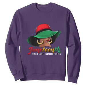 Juneteenth for Women Sweatshirt Celebrating Black Freedom Day 1865 TS01 Purple Printyourwear