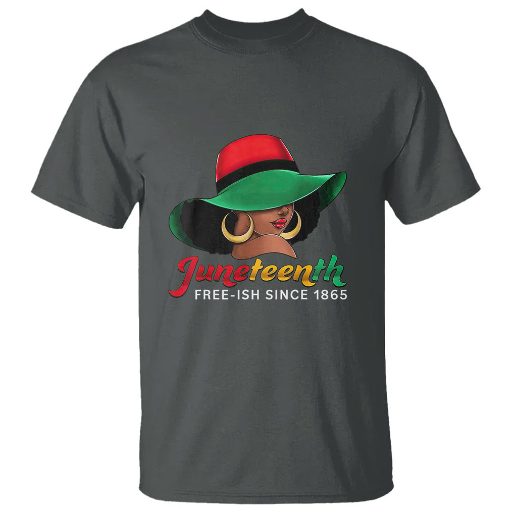 Juneteenth for Women T Shirt Celebrating Black Freedom Day 1865 TS01 Dark Heather Printyourwear