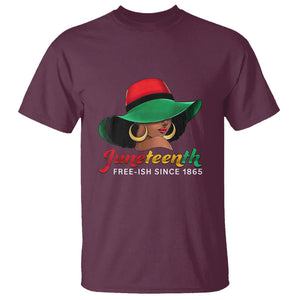 Juneteenth for Women T Shirt Celebrating Black Freedom Day 1865 TS01 Maroon Printyourwear