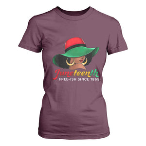 Juneteenth 1865 T Shirt For Women Celebrating Black Freedom Day TS01 Maroon Print Your Wear