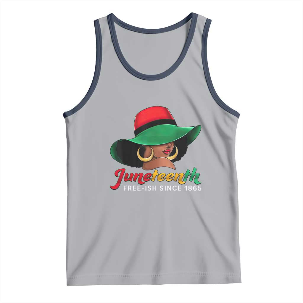Juneteenth 1865 Tank Top Celebrating Black Freedom Day TS01 Athletic Heather Navy Print Your Wear