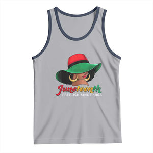 Juneteenth 1865 Tank Top Celebrating Black Freedom Day TS01 Athletic Heather Navy Print Your Wear