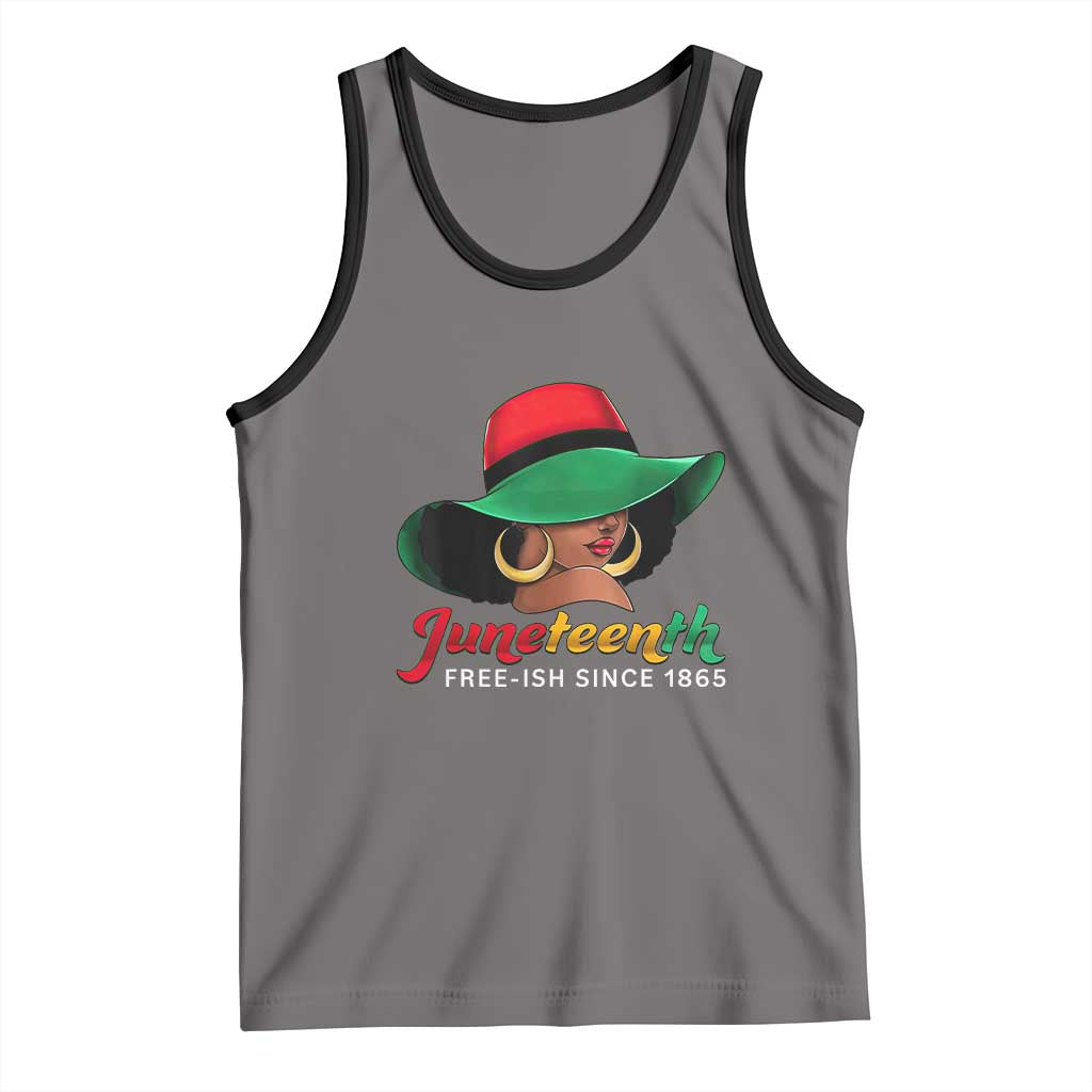 Juneteenth 1865 Tank Top Celebrating Black Freedom Day TS01 Deep Heather Black Print Your Wear