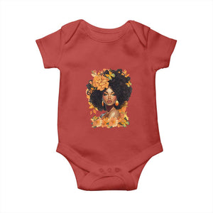 Black Women Unapologetically Dope Juneteenth Black History Baby Onesie TS01 Red Print Your Wear