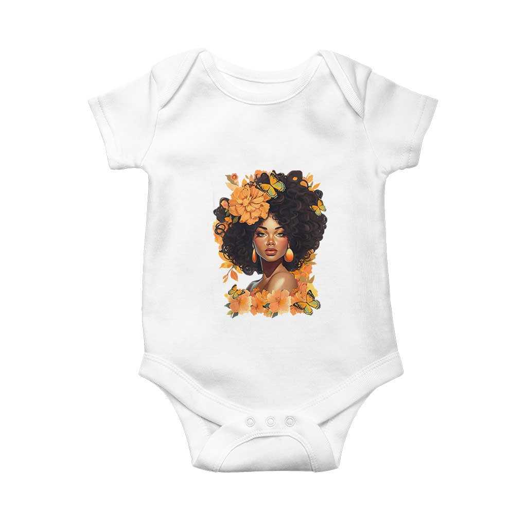 Black Women Unapologetically Dope Juneteenth Black History Baby Onesie TS01 White Print Your Wear
