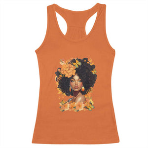 Black Women Unapologetically Dope Juneteenth Black History Racerback Tank Top TS01 Orange Print Your Wear
