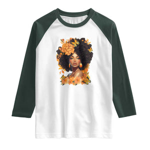 Black Women Unapologetically Dope Juneteenth Black History Raglan Shirt TS01 White Dark Forest Green Print Your Wear