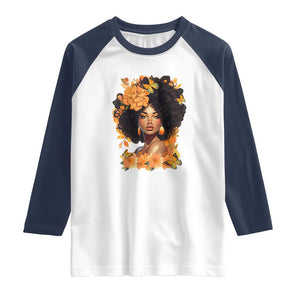 Black Women Unapologetically Dope Juneteenth Black History Raglan Shirt TS01 White Navy Print Your Wear