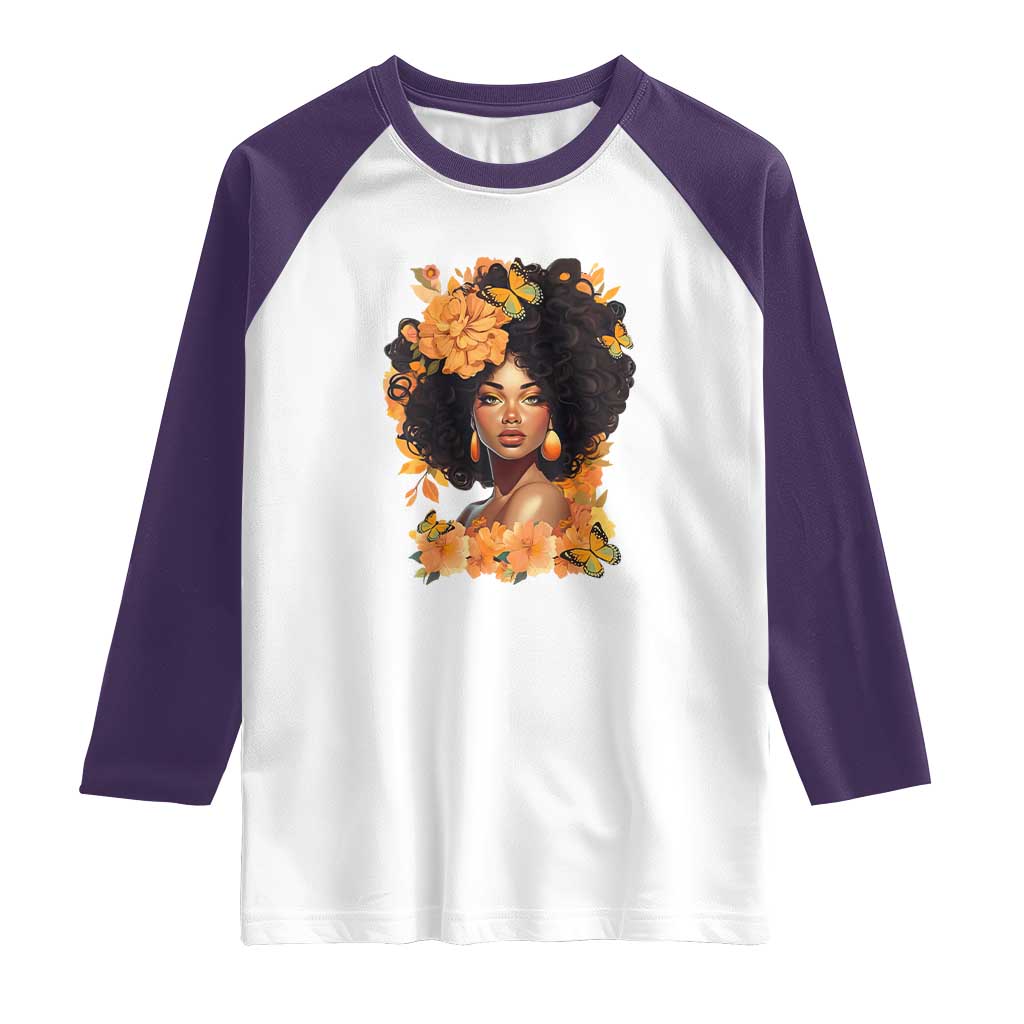 Black Women Unapologetically Dope Juneteenth Black History Raglan Shirt TS01 White Purple Print Your Wear