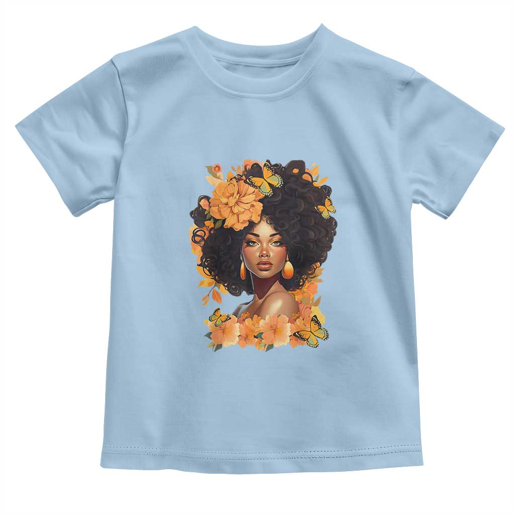Black Women Unapologetically Dope Juneteenth Black History Toddler T Shirt TS01 Light Blue Print Your Wear