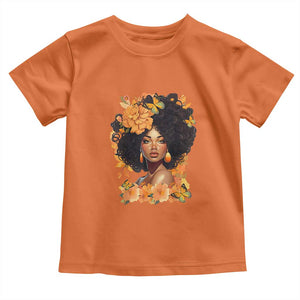 Black Women Unapologetically Dope Juneteenth Black History Toddler T Shirt TS01 Orange Print Your Wear