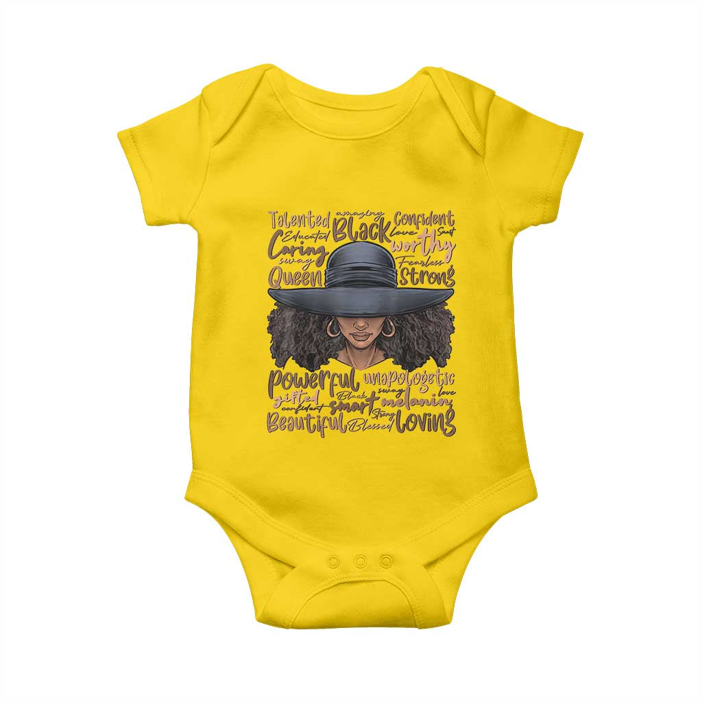 African Black History Baby Onesie African American Ladies Juneteenth TS01 Daisy Print Your Wear