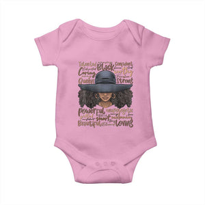 African Black History Baby Onesie African American Ladies Juneteenth TS01 Light Pink Print Your Wear