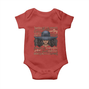 African Black History Baby Onesie African American Ladies Juneteenth TS01 Red Print Your Wear