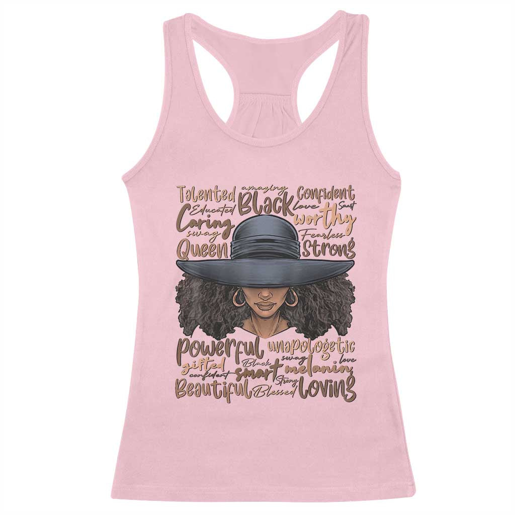 African Black History Racerback Tank Top African American Ladies Juneteenth TS01 Light Pink Print Your Wear