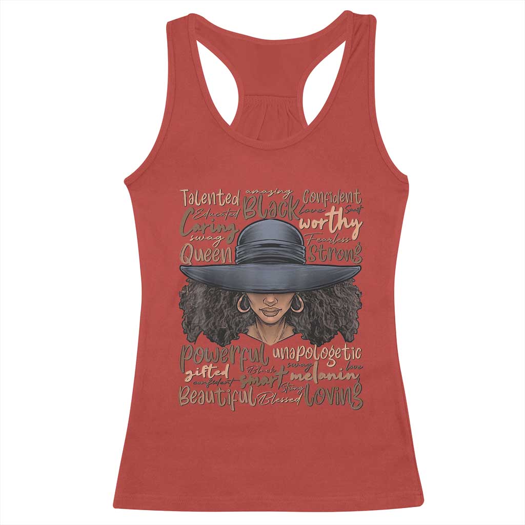 African Black History Racerback Tank Top African American Ladies Juneteenth TS01 Red Print Your Wear