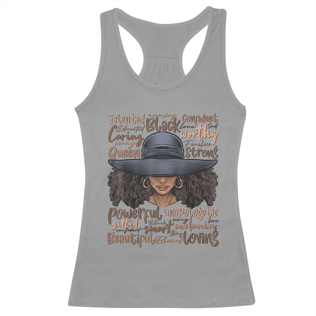 African Black History Racerback Tank Top African American Ladies Juneteenth TS01 Sport Gray Print Your Wear