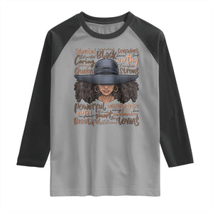 African Black History Raglan Shirt African American Ladies Juneteenth TS01 Sport Gray Black Print Your Wear