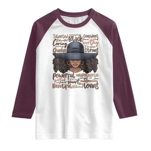 African Black History Raglan Shirt African American Ladies Juneteenth TS01 White Maroon Print Your Wear