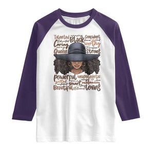 African Black History Raglan Shirt African American Ladies Juneteenth TS01 White Purple Print Your Wear