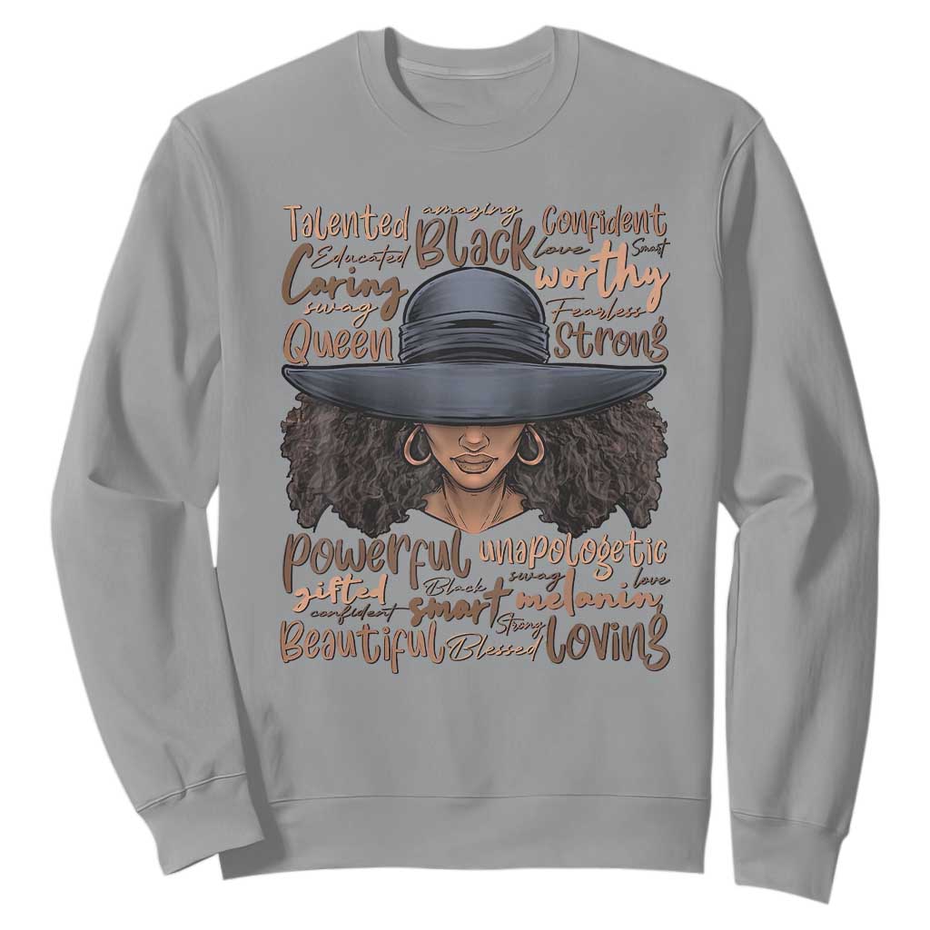 African Black History African American Ladies Juneteenth Sweatshirt TS01 Sport Gray Printyourwear