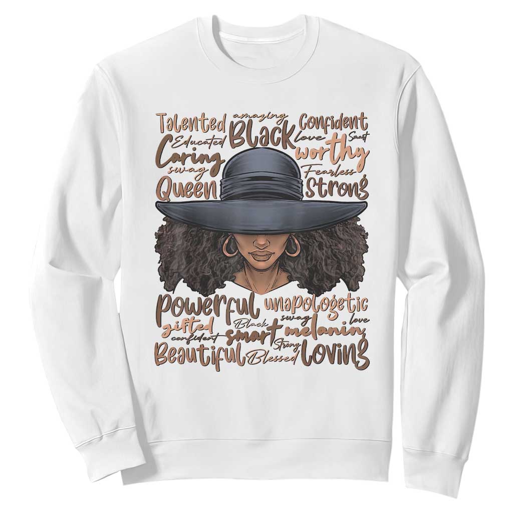 African Black History African American Ladies Juneteenth Sweatshirt TS01 White Printyourwear