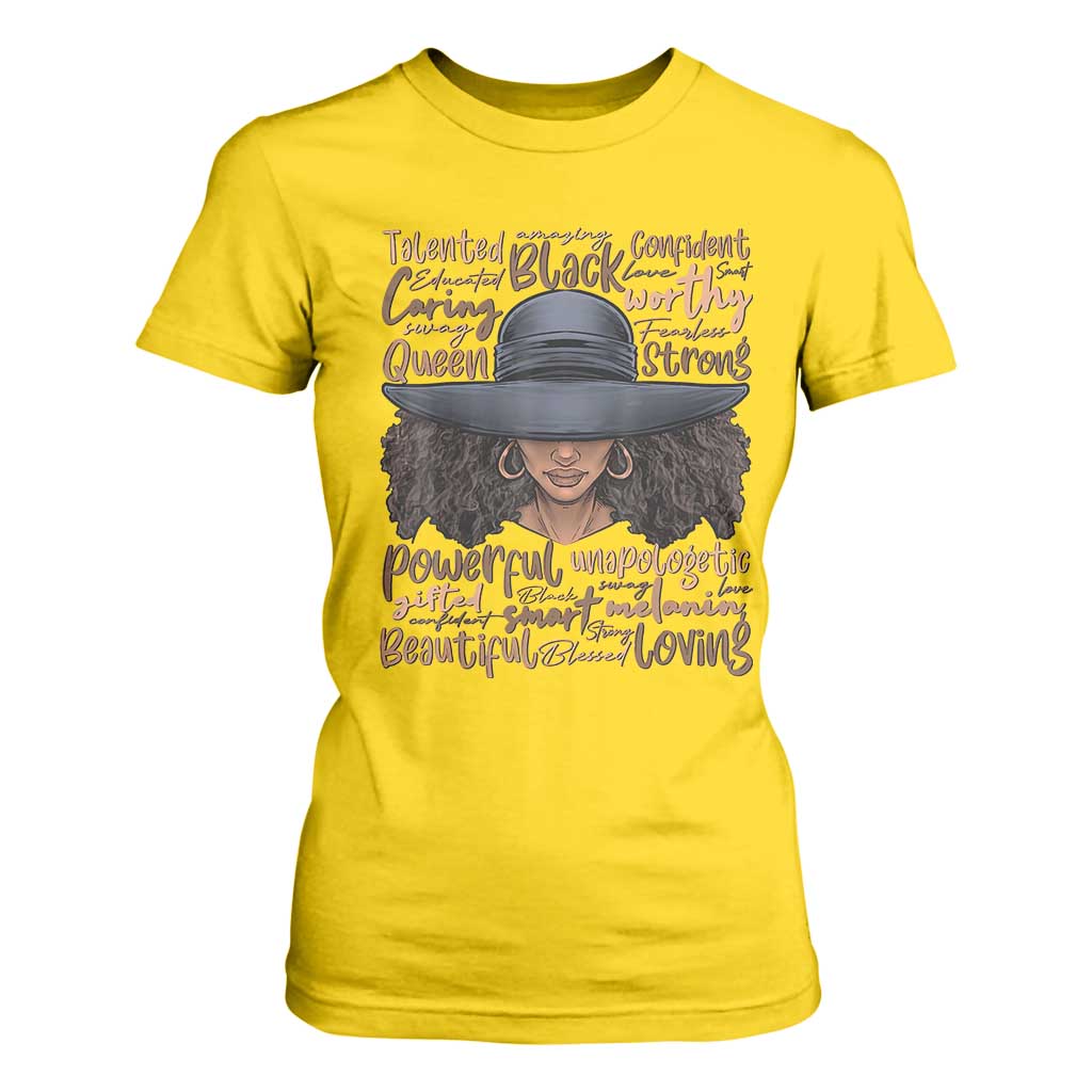 African Black History T Shirt For Women African American Ladies Juneteenth TS01 Daisy Print Your Wear