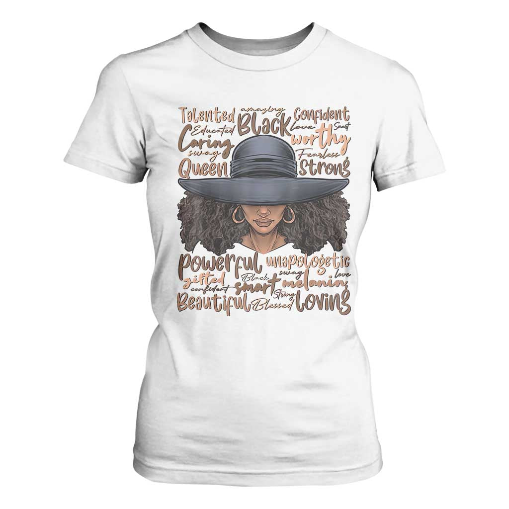 African Black History T Shirt For Women African American Ladies Juneteenth TS01 White Print Your Wear