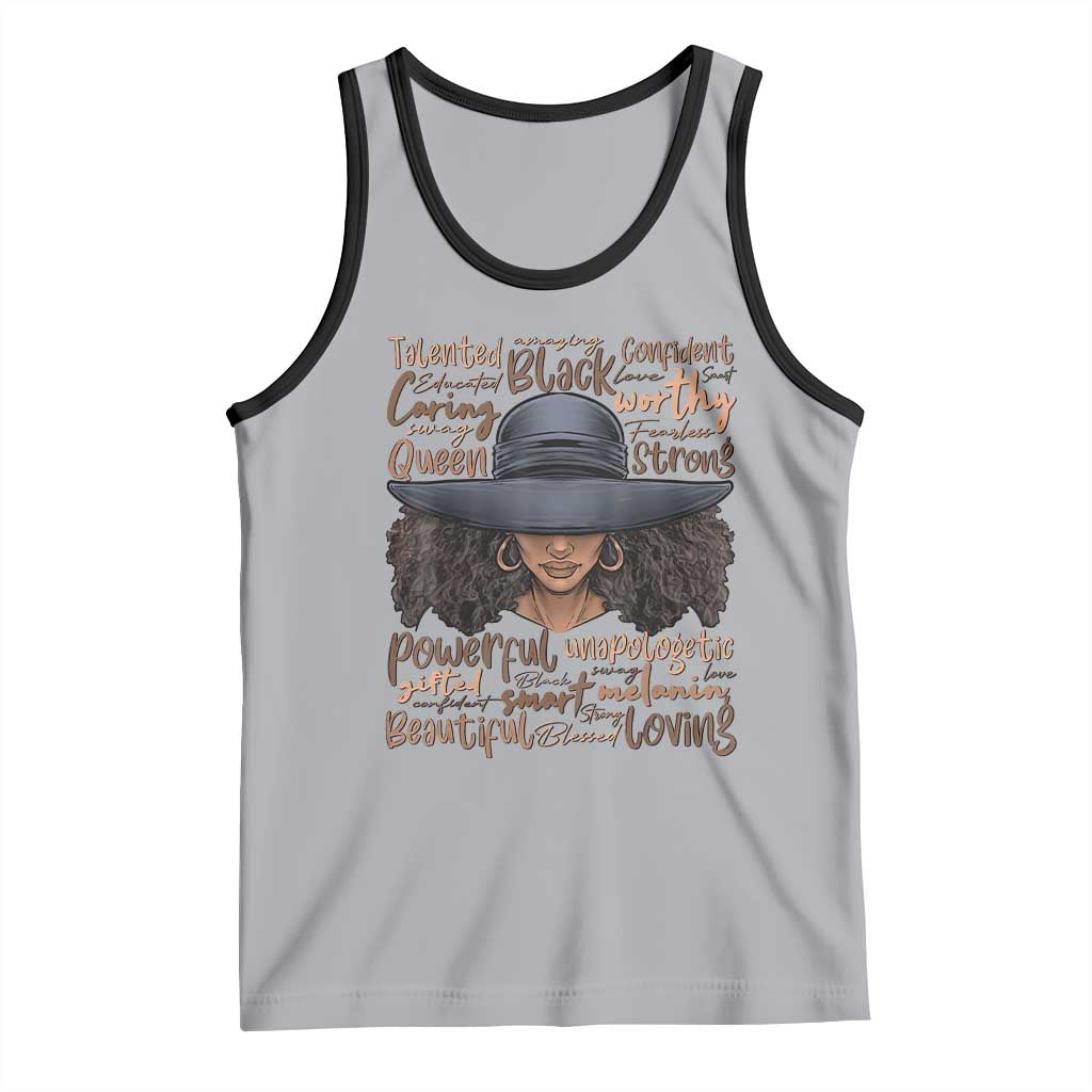 African Black History Tank Top African American Ladies Juneteenth TS01 Athletic Heather Black Print Your Wear