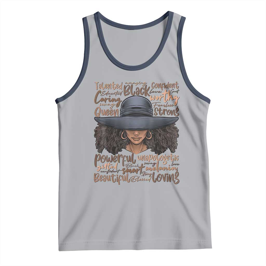 African Black History Tank Top African American Ladies Juneteenth TS01 Athletic Heather Navy Print Your Wear