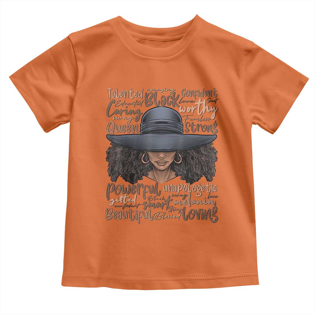 African Black History Toddler T Shirt African American Ladies Juneteenth TS01 Orange Print Your Wear