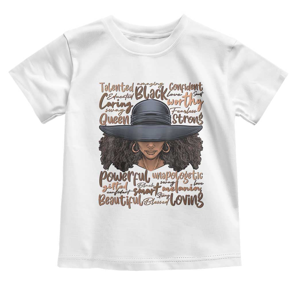 African Black History Toddler T Shirt African American Ladies Juneteenth TS01 White Print Your Wear