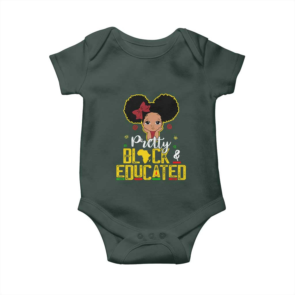Pretty Black and Educated Baby Onesie I Am The Strong Afro Queen TS01 Print Your Wear
