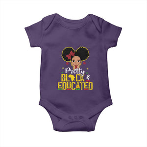 Pretty Black and Educated Baby Onesie I Am The Strong Afro Queen TS01 Purple Print Your Wear