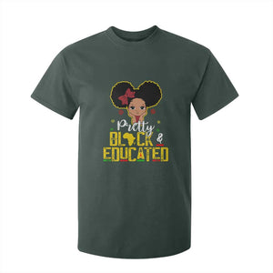 Pretty Black and Educated T Shirt For Kid I Am The Strong Afro Queen TS01 Dark Forest Green Print Your Wear