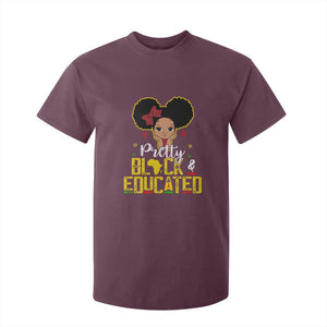 Pretty Black and Educated T Shirt For Kid I Am The Strong Afro Queen TS01 Maroon Print Your Wear