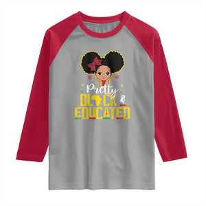 Pretty Black and Educated Raglan Shirt I Am The Strong Afro Queen TS01 Sport Gray Red Print Your Wear