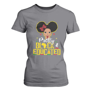 Pretty Black and Educated T Shirt For Women I Am The Strong Afro Queen TS01 Charcoal Print Your Wear