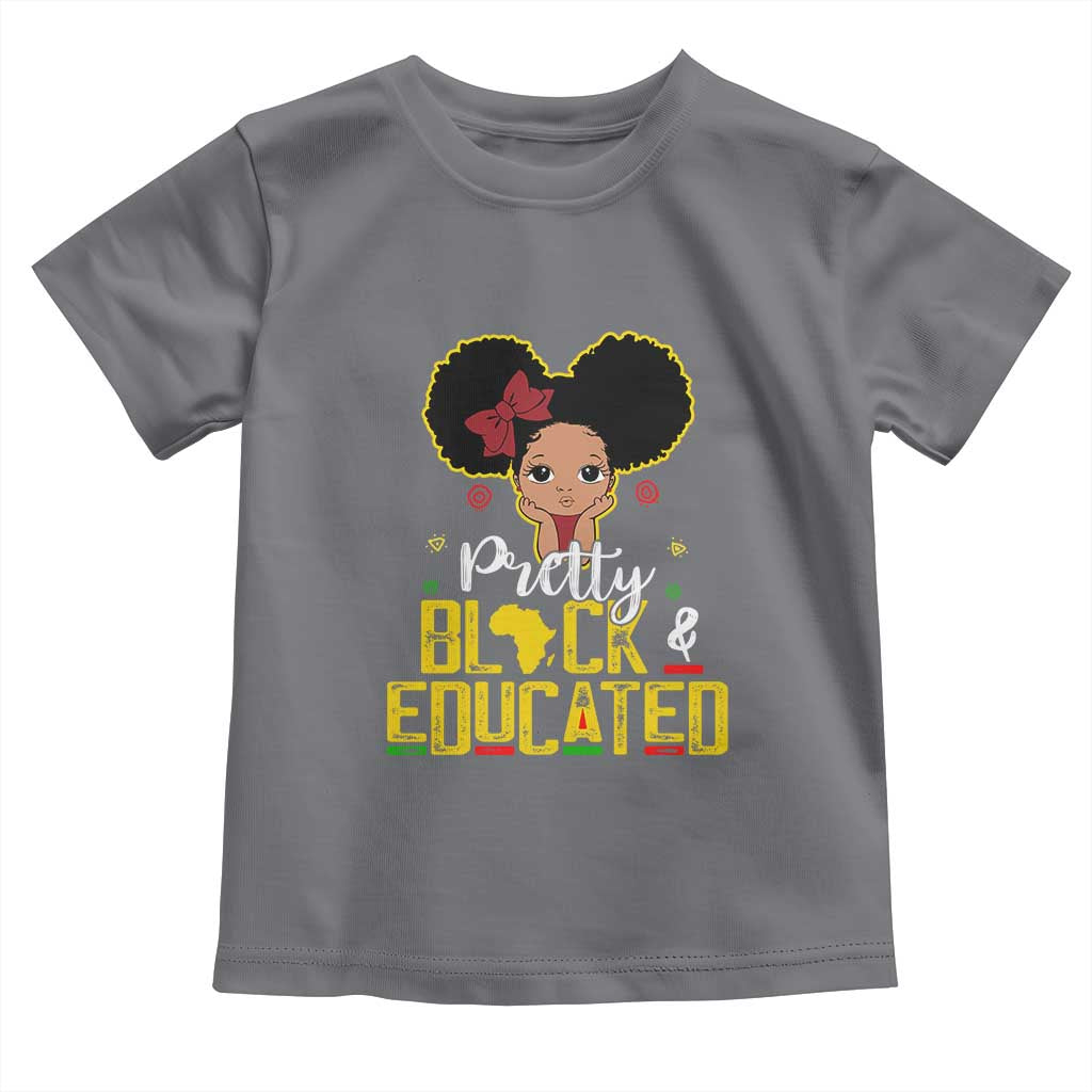 Pretty Black and Educated Toddler T Shirt I Am The Strong Afro Queen TS01 Charcoal Print Your Wear