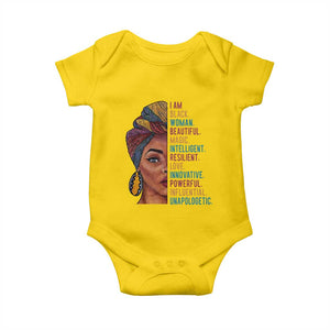 Black Woman Baby Onesie Beautiful Magic Intelligent Resilient Love African American Pride TS01 Daisy Print Your Wear