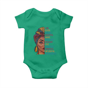 Black Woman Baby Onesie Beautiful Magic Intelligent Resilient Love African American Pride TS01 Irish Green Print Your Wear