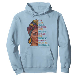 Afro Woman Hoodie Beautiful Magic TS01 Light Blue Printyourwear